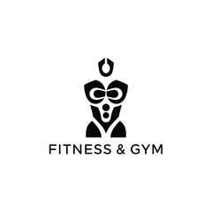 Man Exercising with Goggles and Snorkel in Fitness Illustration