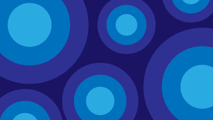 Abstract Geometric Circle Pattern Background with Blue Concentric Rings Modern Seamless Design
