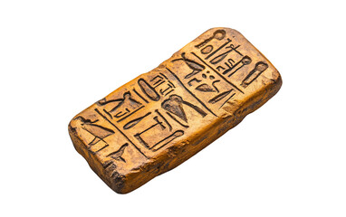 Historical Egyptian Artifact: Stone Tablet with Hieroglyphs