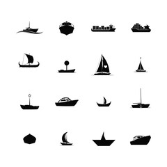 set of sailing boats