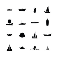 set of sailing boats