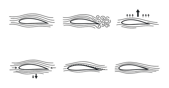Aerodynamics concepts and airflow patterns around wing structures