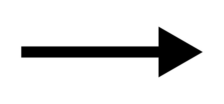 black arrow pointing right side navigation direction icon transparent background