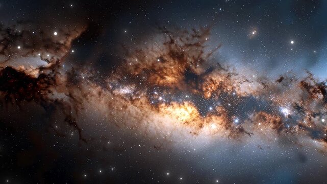 Milky Way Galactic Core with Dense Stars and Cosmic Dust &ndash; Seamless Panoramic Loop