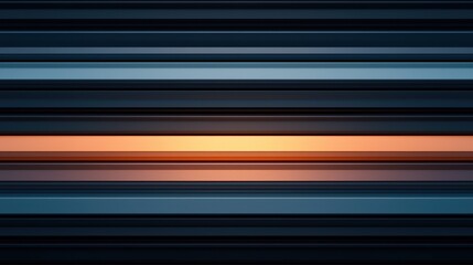 Obraz premium A digital art piece featuring a series of horizontal stripes in varying shades of blue, orange, and purple.