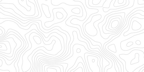Fototapeta premium Abstract topographic wavy patterns design. Seamless flowing curve lines on white background. minimal contour line art pattern. terrain lines background. elevation contour map inspired vector design.