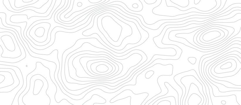 Abstract topographic wavy patterns design. Seamless flowing curve lines on white background. minimal contour line art pattern. terrain lines background. elevation contour map inspired vector design.