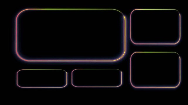 Intermission Stream Overlay Animated, Neon Sign looping facecam and chat for live streaming ,Frame border HUD element. HUD viewfinder. Intermission Stream Overlay Animation. 4k