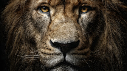 Majestic Lion Close-Up