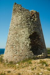 Torre Sant'Emiliano, a16th century coastal tower in Salento, Italy, Europe