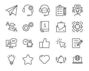 Customer Service icon set.