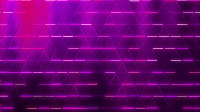 Abstract loop background featuring a geometric triangle pattern enhanced with glowing accents and smooth motion