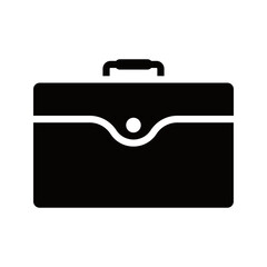 Briefcase Portfolio Solid Vector Icon for Business