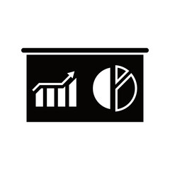 Analytics Board Business Chart Solid Vector Icon