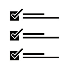 Checklist Task List Solid Vector Icon