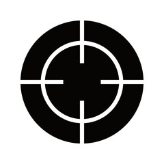 Target Crosshair Solid Vector Icon for Focus and Accuracy