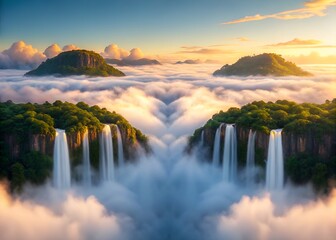 Heavenly Waterfalls: The cascading waterfalls over the mountain tops is an ideal dream place, it's a paradise on earth. It's really the most astonishing sight to capture in the lens.