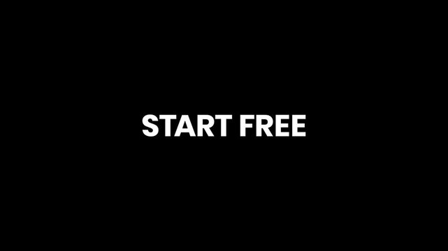 Start Free Breaking Glitch Text Animation 4K for Free Trial Campaigns, SaaS Promotions, and User Acquisition