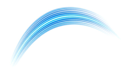 Blue light streaks on a black background abstract motion