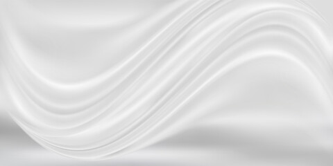 Obraz premium White gray satin texture that is white silver fabric silk panorama background with beautiful soft blur pattern natural.
