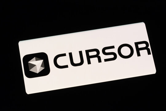 Shanghai,China-Feb.5th 2026: Cursor logo on screen, AI Coding Agent 