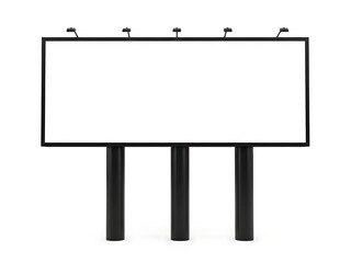 blank billboard isolated on white