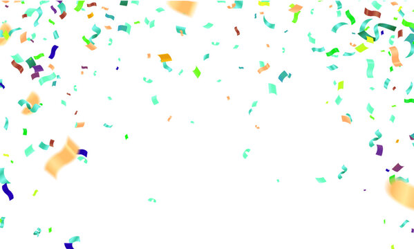 Colorful falling confetti festive horizontal banner for Chinese New Year 2026 Valentines Day wedding party and celebration sale