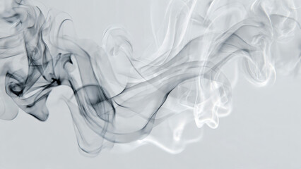 Fototapeta premium Dynamic abstract smoke patterns swirling gracefully, creating an elegant backdrop of white and grey vapor textures with fluid motion