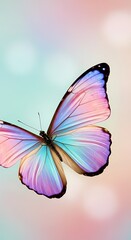 Iridescent Butterfly with Colorful Wings on Soft Background depth wallpaper 4k