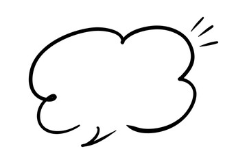 ペンの手書き吹き出し_黒