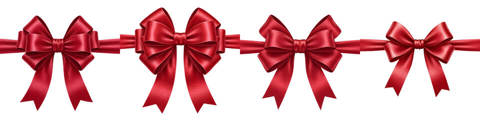 a our set of red color high quality original red ribbon isolated on white PNG background stock...
