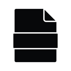 Document Stack File Vector Icon for Data Storage