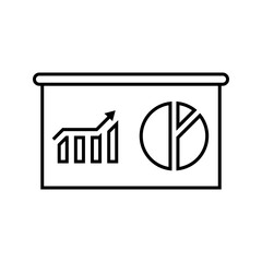 Analytics Dashboard Report Vector Icon for Business Data