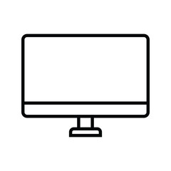 Computer Monitor Desktop Vector Icon for Technology Concept