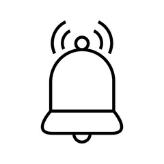 Notification Bell Vector Icon for Alert and Reminder
