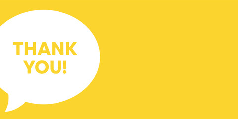 Thank you banner. Vector on isolated white background.