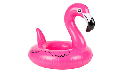 Inflatable Pink Flamingo Pool Float Isolated image