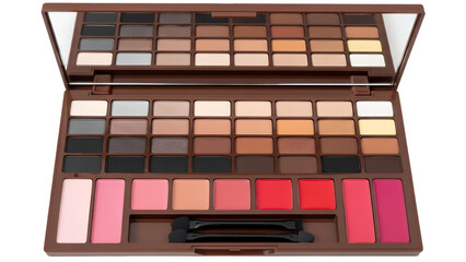 Large Makeup Palette with Eyeshadow and Lipstick Shades