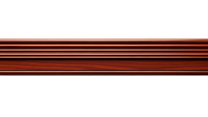 Polished wooden decorative molding trim on black background