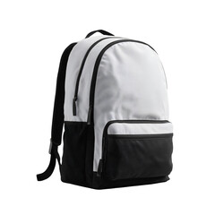 White backpack with black details