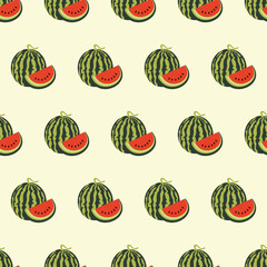 Watermelon Seamless Pattern Design. Watermelon Background