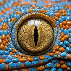 Vibrant Lizard Eye Closeup