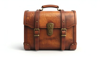 Vintage Leather Briefcase - A Timeless Accessory for Professionals and Travelers.