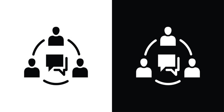 Communication Icon Sheet Black And White