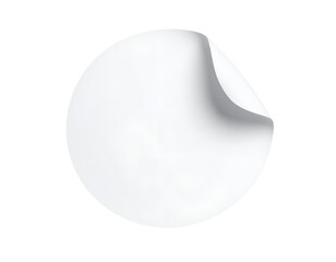 Blank Circle with Folded Corner: A minimalist and elegant image featuring a pristine, blank circle with a subtly folded corner. It's a versatile visual element, perfect for conveying simplicity.