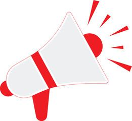 vector illustration of a red megaphone