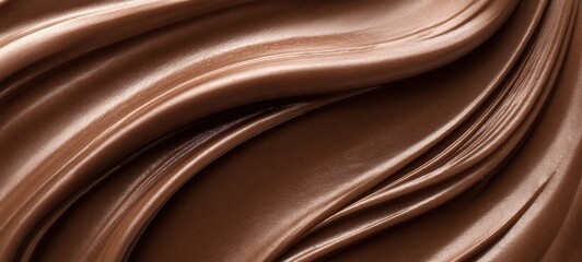 The Chocolate Swirls Close-Up of Smooth Melted Milk Chocolate Texture and Shine
