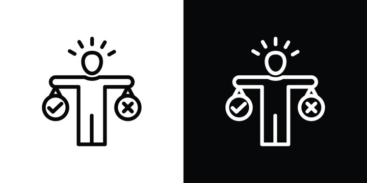 Decition Icon Sheet Black And White