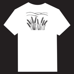 Minimalist Wheat Field T-Shirt Design