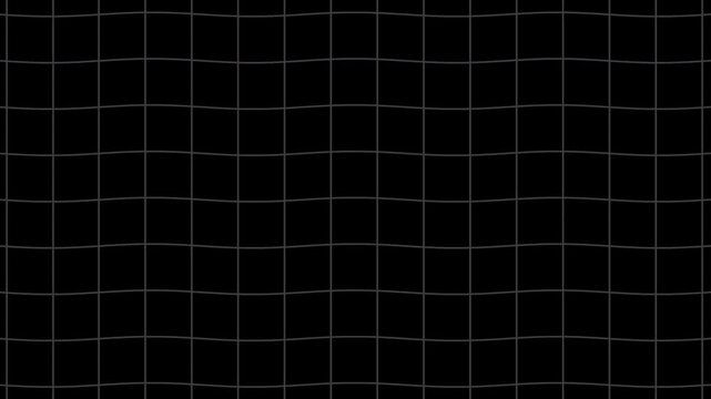 Animation of Wiggling Lines grid on black background 4K 30 FPS